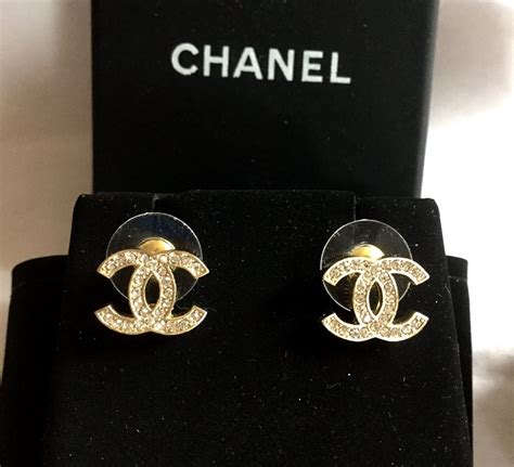 small chanel cc earrings|pre owned chanel earrings.